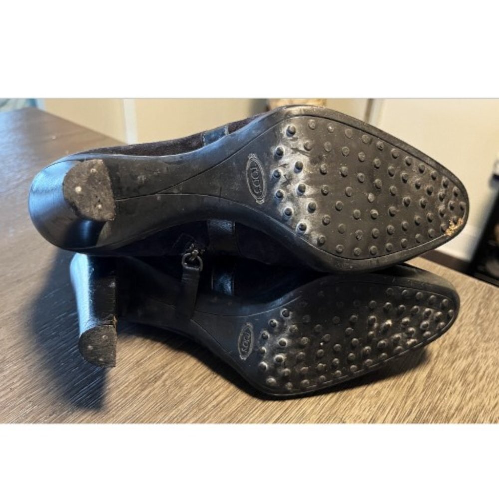 TOD'S STRAP HEELED BOOTS 8 - Picture 8 of 11